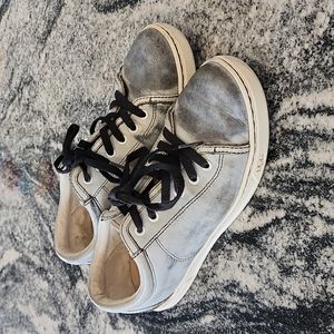 Ugg 1006829 Tomi Grey Leather Tennis Shoes US 8 Athletic Athleisure Casual Skate